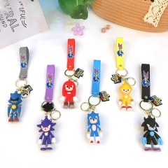 6 Styles Sonic the Hedgehog Cartoon Anime Figure Keychain