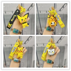 5 Styles Pokemon Pikachu Cartoon Anime Figure Keychain