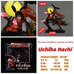 With Light 38CM GK Naruto Uchiha Itachi Anime PVC Figure Toy