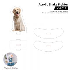 10CM Animal Dog Anime Acrylic Shake Fighter Standing Plates