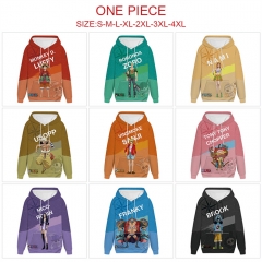 9 Styles One Piece Cartoon Anime Hooded Hoodie