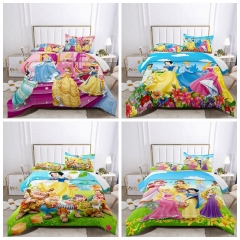 10 Styles 4 Sizes Disney Snow White The Little Mermaid Anime Quilt +Pillowcase (Set)