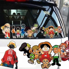 6 Styles One Piece Cartoon Anime Car Sticker