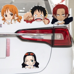 8 Styles One Piece Cartoon Anime Car Sticker