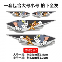 4 Styles Tom and Jerry Cartoon Anime Car Sticker