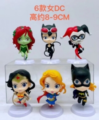 6PCS/SET 8-9CM Wonder Woman Volume 2:Guts PVC Anime Figure Doll