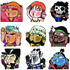 10 Styles One Piece Cartoon Anime Car Sticker