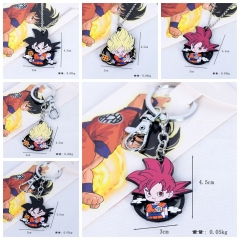 6 Styles Dragon Ball Z Anime Alloy Keychain/Necklace