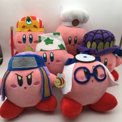 20CM 6PCS/SET Kirby Cosplay Cartoon Character Anime Plush Toy Doll