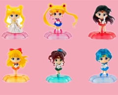 6PCS/SET Pretty Soldier Sailor Moon Cartoon PVC Anime Figure