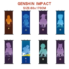 60*170CM 12 Styles Genshin Impact Wallscrolls Anime Wall Scroll