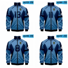 10 Styles Blue Lock Cosplay 3D Digital Print Anime Jacket