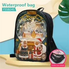 Merry Christmas Cosplay Cartoon Waterproof Backpack Anime School Bag