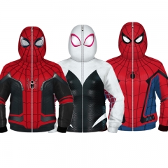 7 Styles Spider Man For Kids Zipper Movie Anime Hooded Hoodie