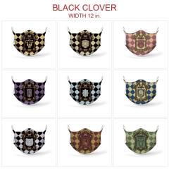 15 Styles Black Clover Color Printing Anime Mask