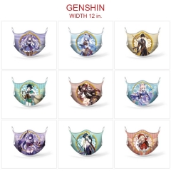 17 Styles Genshin Impact Color Printing Anime Mask