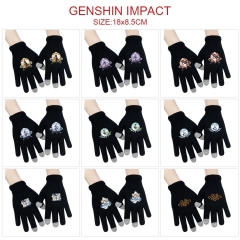 15 Styles Genshin Impact Cartoon Anime Gloves