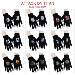 11 Styles Attack on Titan/Shingeki No Kyojin Cartoon Anime Gloves