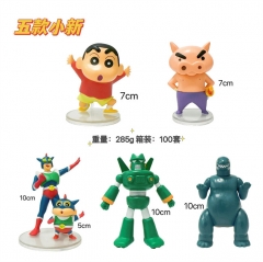 5PCS/SET 5-10CM Crayon Shin-chan Anime Figures Toy