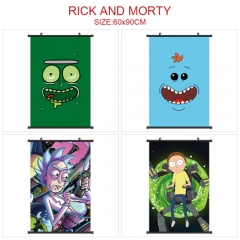 60*90CM 4 Styles Rick and Morty Anime Wall Scroll