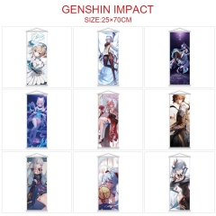 25*70CM 20 Styles Genshin Impact Wallscrolls Anime Wall Scroll
