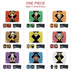 9 Styles One Piece Cartoon Pattern PU Coin Purse Anime Short Zipper Wallet