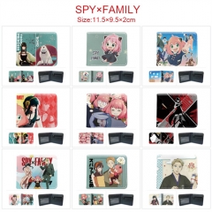 9 Styles Spy×Family Cartoon Pattern PU Coin Purse Anime Short Zipper Wallet