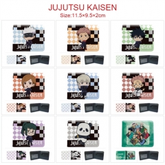 9 Styles Jujutsu Kaisen Cartoon Pattern PU Coin Purse Anime Short Zipper Wallet