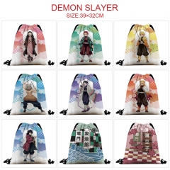 15 Styles Demon Slayer: Kimetsu no Yaiba Cosplay Cartoon Anime Drawstring Bags