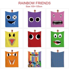 100x135CM 13 Styles Rainbow Friends Double Printed Anime Blanket