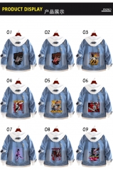 9 Styles Chainsaw Man Cartoon Coat Anime Denim Jacket
