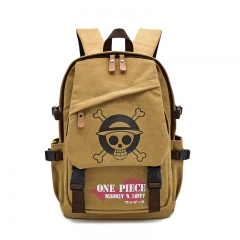 One Piece Cartoon Canvas School Bag for Student Anime Backpack