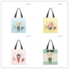 6 Styles 33*38CM SPY X FAMILY Cartoon Pattern Canvas Anime Bag