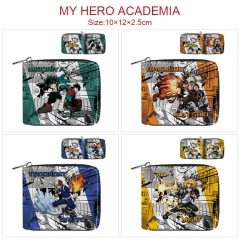 6 Styles Boku no Hero Academia/My Hero Academia Cartoon Pattern PU Coin Purse Anime Short Zipper Wallet