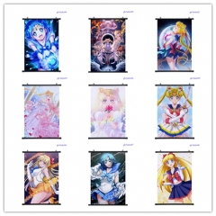 10 Styles 2 Sizes Pretty Soldier Sailor Moon Wallscrolls Waterproof Anime Wall Scroll