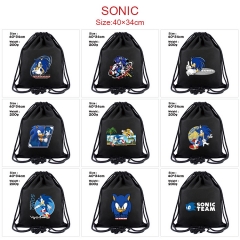 9 Styles Sonic The Hedgehog Anime Canvas Drawstring Bag