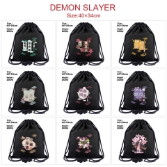 10 Styles Demon Slayer: Kimetsu no Yaiba Anime Canvas Drawstring Bag