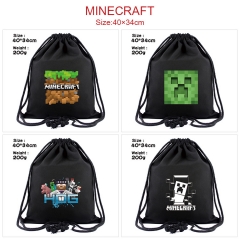 8 Styles Minecraft Anime Canvas Drawstring Bag