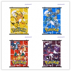 6 Styles 2 Sizes Pokemon Wallscrolls Waterproof Anime Wall Scroll