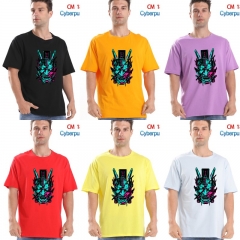 7 Colors Cyberpunk For Men 100% Cotton Anime T Shirt