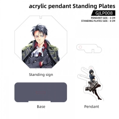 2 Styles Attack on Titan/Shingeki No Kyojin Cartoon Acrylic Pendant Anime Standing Plates