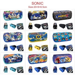 14 Styles Sonic the Hedgehog Cartoon Pencil Box Anime Pencil Bag