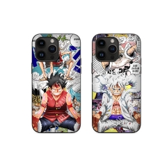 5 Types One Piece Change Pattern Lenticular Flip 3D Anime Phone Shell Case