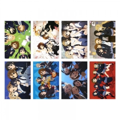 2 Styles 8pcs/set 42*29CM K-On Cartoon Cosplay Decoration Anime Paper Poster