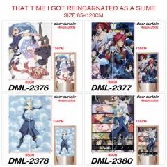 5 Styles 85*120CM That Time I Got Reincarnated as a Slime Cartoon Color Printing Anime Door Curtain