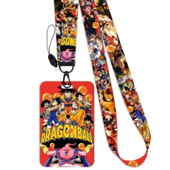 2 Styles Dragon Ball Z Card Holder Bag Anime Phone Strap Lanyard