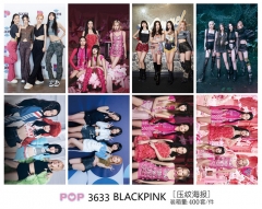 (8PCS/SET) K-POP BLACKPINK Pattern Printing Collectible Paper Anime Poster