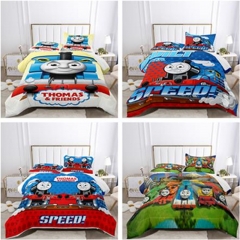 9 Styles 12 Sizes Thomas and His Friends Cartoon Pattern Quilt+Pillowcase (Set)