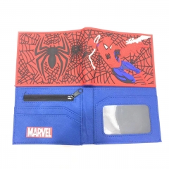 2 Styles Spider Man Cartoon Pattern PU Coin Purse Anime PVC Short Wallet