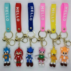 6 Styles Sonic the Hedgehog Anime Figure Keychain